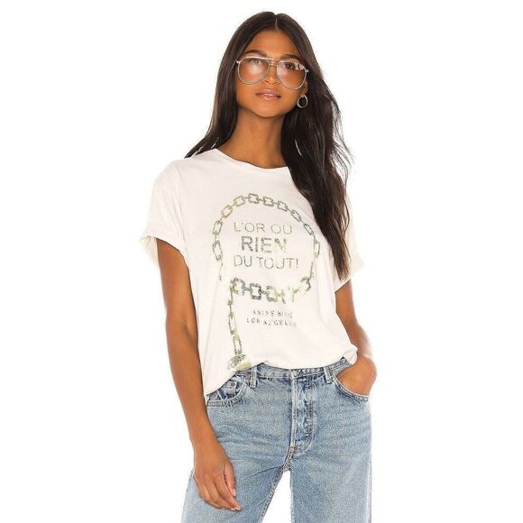 ANINE BING Ringo Tee Gold - Picture 3 of 8